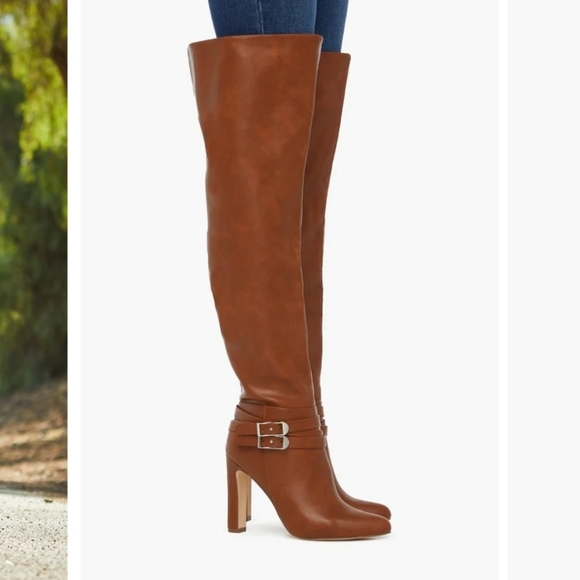 Justfab over the knee heeled boots, size 7.5 - Picture 3 of 3